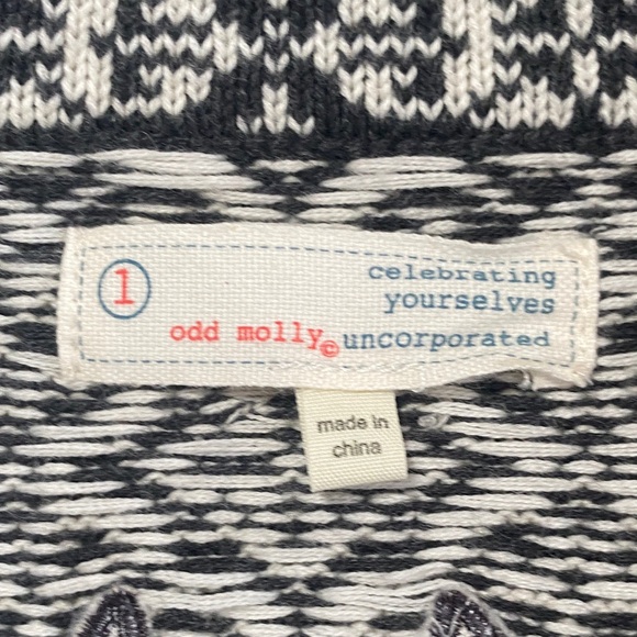 Odd Molly Black and White Patterned Blazer BNWoT - Picture 2 of 9